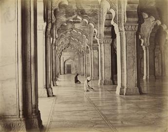 (INDIA/CEYLON [SRI LANKA]--BOURNE/SHEPHERD/SCOWEN/SKEEN) Album with approx. 60 photos: Jaipur, Agra, Lucknow, Darjeeling & Mt. Everest.